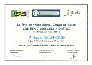 Antoine Deleforge PhD Award 2014