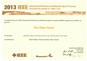 BestPaperAward_MMSP13